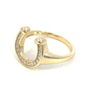 Make It Happen Gold Horseshoe Ring for Women Size 6
